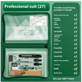 Kit Dibujo Profesional Modelo KBX-3130A (27 piezas) 