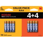 Pilas Kodak Max AAA LR3 (pack 8 unidades)