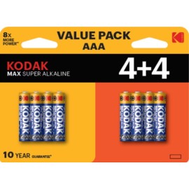 Pilas Kodak Max AAA LR3 (pack 8 unidades)