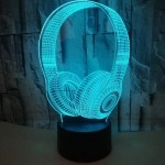 Lampara Nocturna 3D Auriculares AOKELI (3 diseños)
