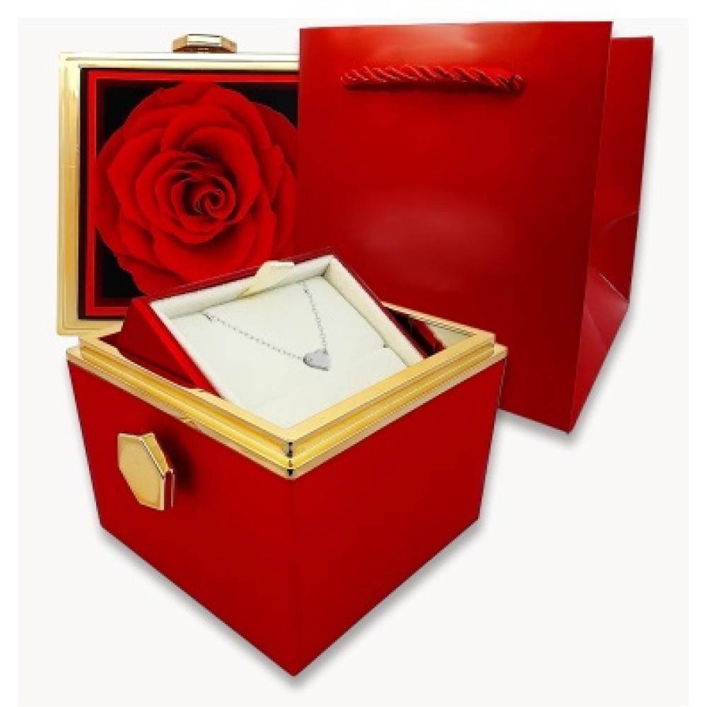 Caja Regalo flor Rosa Ref Grav-915 