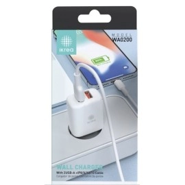 Cargador Rapido iPHONE WA0200 2.4A 5V Blanco