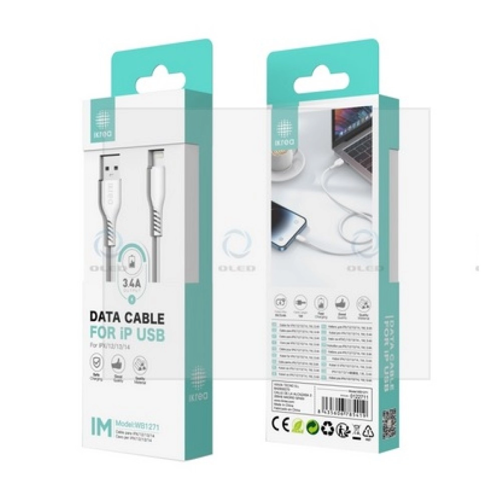 Cable USB Iphone WB1271 1m 3.4A Cable USB Iphone WB1271 1m 3.4A