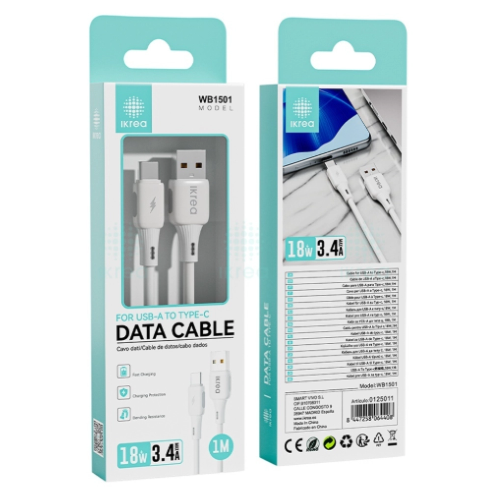 Cable Tipo-C WB1501 3.4A 1M