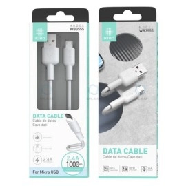 Cable Micro-Usb WB3555 3.4A 1M Blanco