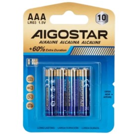 Pilas Aigostar AAA LR3 (pack 4 unidades)