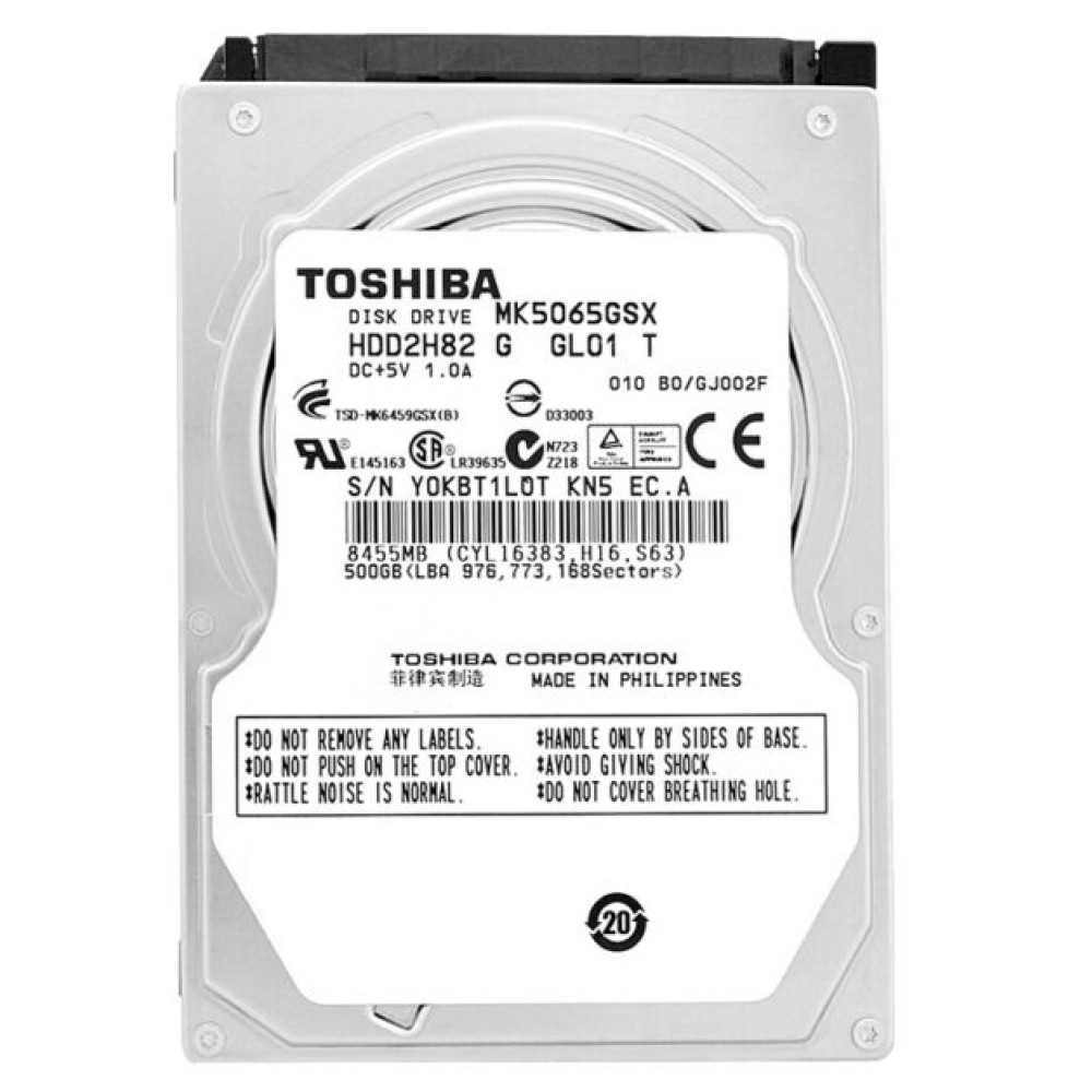 Disco Duro TOSHIBA 2.5" 500Gb Sata Usado